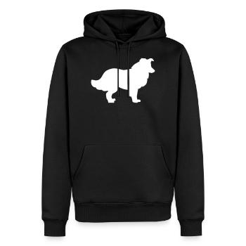 Collie - Männer Premium Bio Hoodie - Schwarz - Vorne - Nico (187cm)