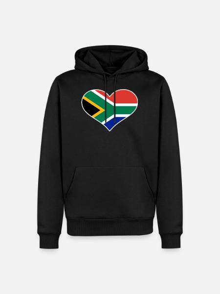 Südafrika - Männer Premium Bio Hoodie - Schwarz