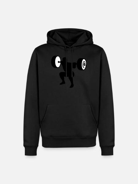 Gewichtheber - Männer Premium Bio Hoodie - Schwarz