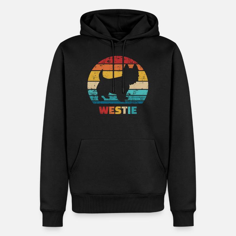 Westie - Männer Premium Bio Hoodie - Schwarz