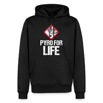 Pyro pour la vie Pyromane Feux d’artifice De Nouvel An Pétards - Sweat à capuche Premium bio Homme - noir - Devant - Nico (187cm)