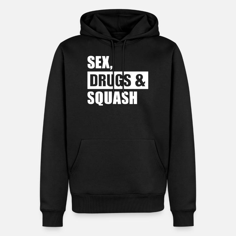 Squash - Männer Premium Bio Hoodie - Schwarz