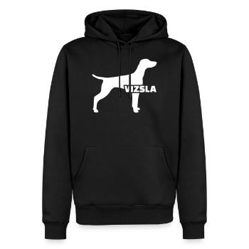 Vizsla - Sweat à capuche Premium bio Homme - noir - Devant - Nico (187cm)