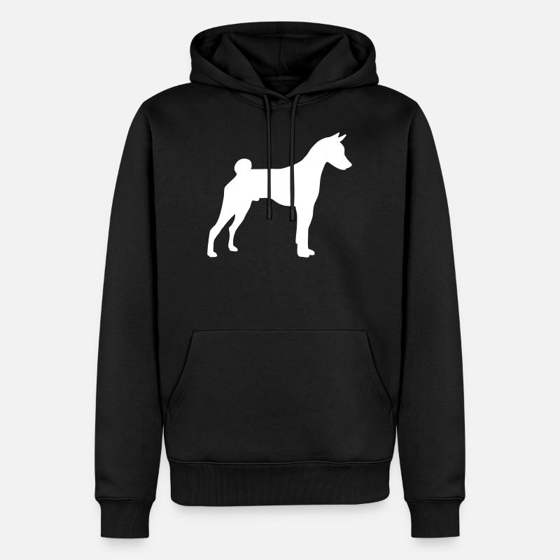 basenji - Sweat à capuche Premium bio Homme - noir