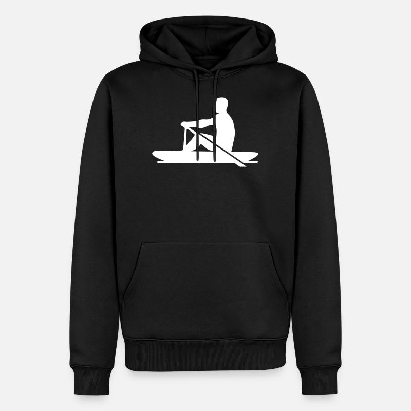 aviron - Sweat à capuche Premium bio Homme - noir