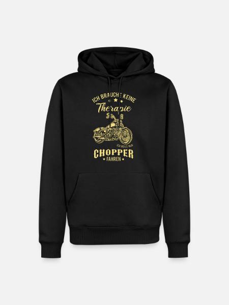 Motorrad Chopper - Männer Premium Bio Hoodie - Schwarz