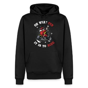 Santa Motorrad Chopper - Männer Premium Bio Hoodie - Schwarz - Vorne - Nico (187cm)