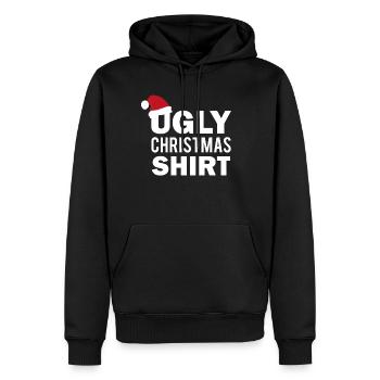 Ugly Christmas - Sweat à capuche Premium bio Homme - noir - Devant - Nico (187cm)
