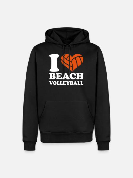 Beachvolleyball - Männer Premium Bio Hoodie - Schwarz