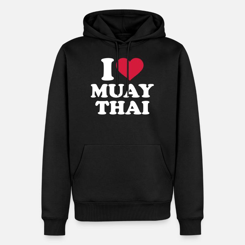 Muay Thai - Männer Premium Bio Hoodie - Schwarz