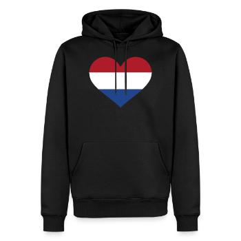 Niederlande - Männer Premium Bio Hoodie - Schwarz - Vorne - Nico (187cm)