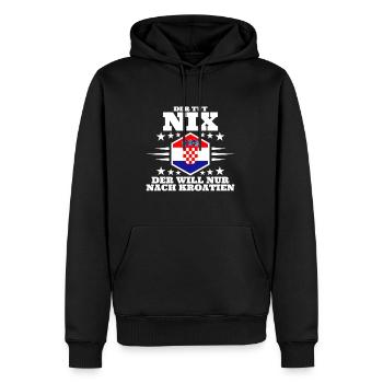 Der Tut Nix - Der Will Nur Nach Kroatien Reise - Männer Premium Bio Hoodie - Schwarz - Vorne - Nico (187cm)