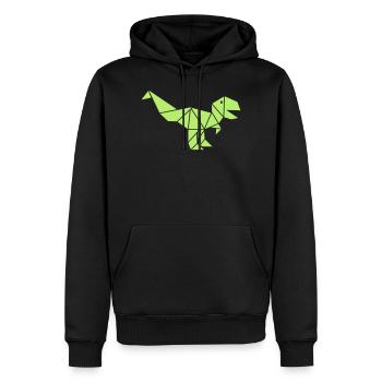 Origami - Sweat à capuche Premium bio Homme - noir - Devant - Nico (187cm)