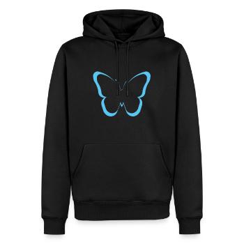 papillon butterfly - Sweat à capuche Premium bio Homme - noir - Devant - Nico (187cm)