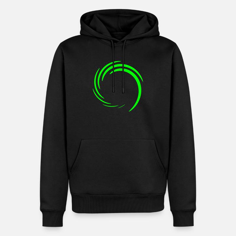 Cercle vert vert - Sweat à capuche Premium bio Homme - noir