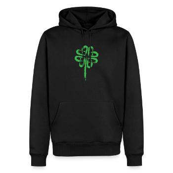 Kleeblatt Symbol Keltische Symbole - Männer Premium Bio Hoodie - Schwarz - Vorne - Nico (187cm)