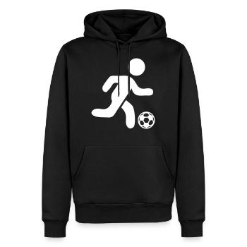 icône de joueur de football - Sweat à capuche Premium bio Homme - noir - Devant - Nico (187cm)