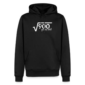 30 jahre alt Wurzel Mathe - Männer Premium Bio Hoodie - Schwarz - Vorne - Nico (187cm)