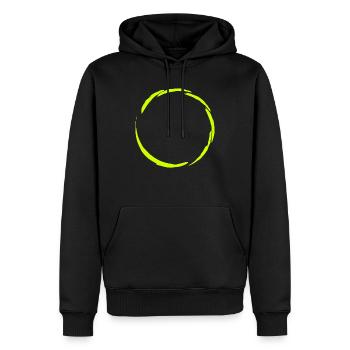 Kreis Symbol Gelb - Männer Premium Bio Hoodie - Schwarz - Vorne - Nico (187cm)