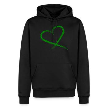 Herz Design Vektor - Männer Premium Bio Hoodie - Schwarz - Vorne - Nico (187cm)
