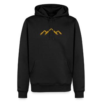 Berg Bergsteigen - Männer Premium Bio Hoodie - Schwarz - Vorne - Nico (187cm)