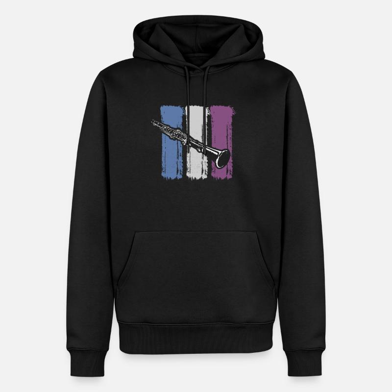 clarinette - Sweat à capuche Premium bio Homme - noir