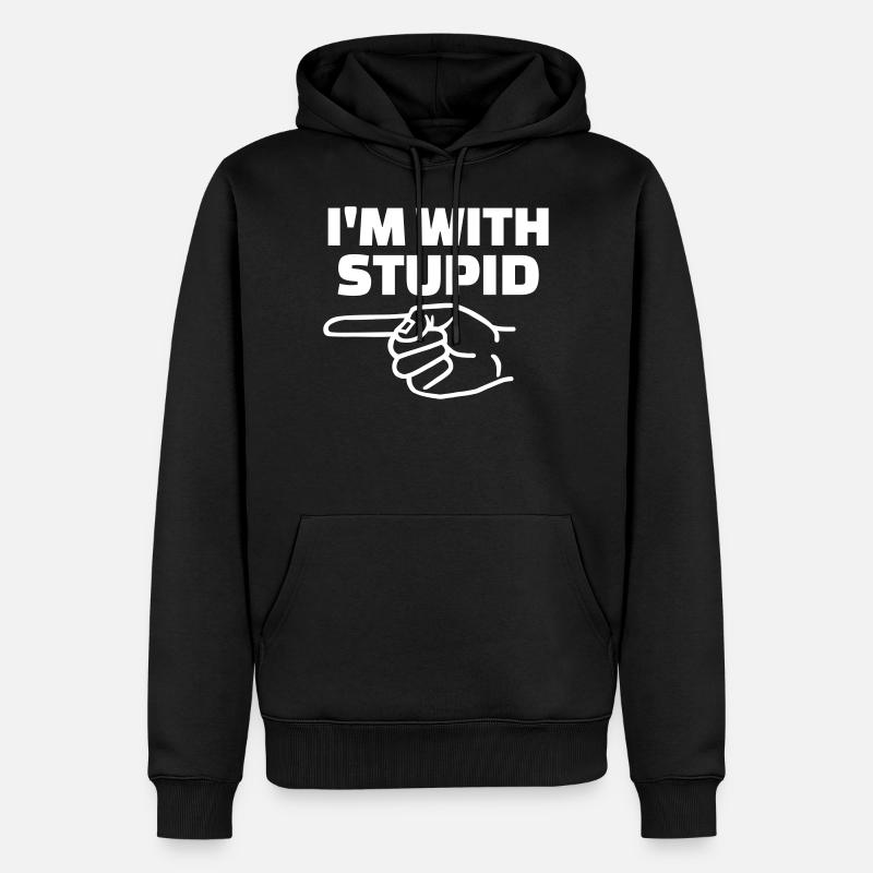 Stupide - Sweat à capuche Premium bio Homme - noir