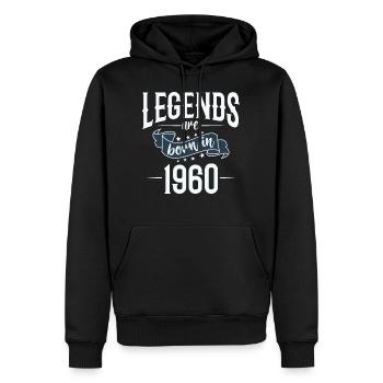 Legenden wurden im Jahre 1960 geboren Geschenk - Männer Premium Bio Hoodie - Schwarz - Vorne - Nico (187cm)