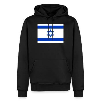 Israel - Männer Premium Bio Hoodie - Schwarz - Vorne - Nico (187cm)
