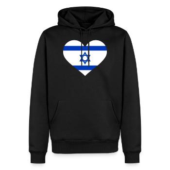 Israel - Männer Premium Bio Hoodie - Schwarz - Vorne - Nico (187cm)