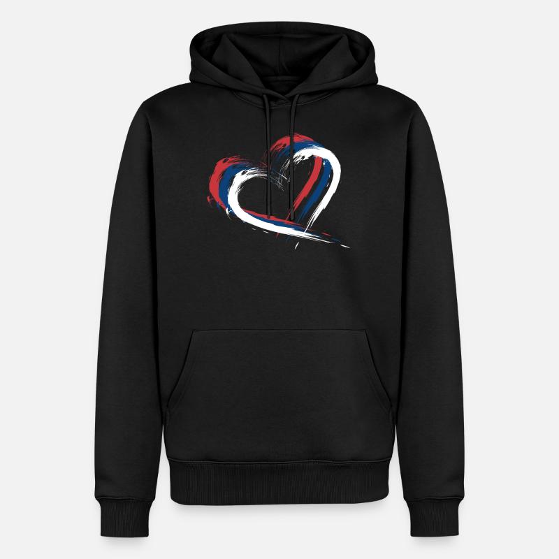 Flagge Serbien - Männer Premium Bio Hoodie - Schwarz