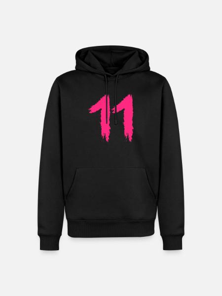 Numéro 11 numéro préféré - Sweat à capuche Premium bio Homme - noir