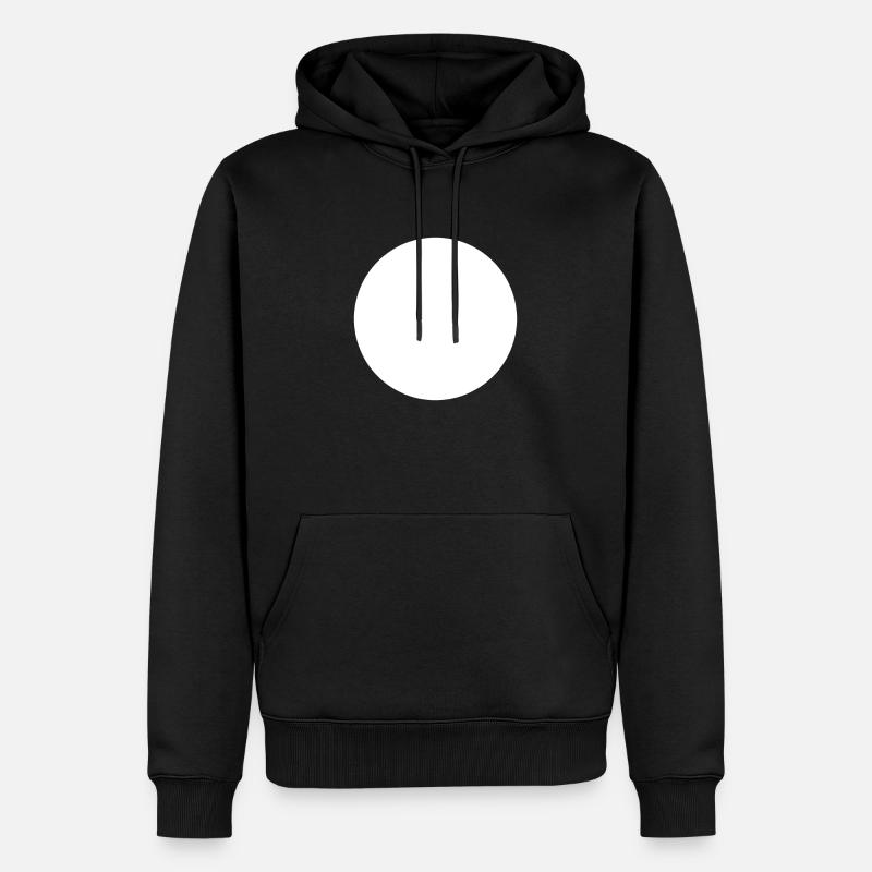 Cercle blanc - Sweat à capuche Premium bio Homme - noir