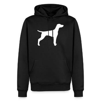 Vizsla - Sweat à capuche Premium bio Homme - noir - Devant - Nico (187cm)