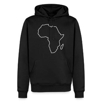Afrika Karte Kontinent - Männer Premium Bio Hoodie - Schwarz - Vorne - Nico (187cm)