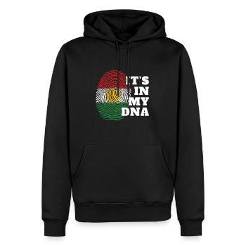 Kurdistan Fingerabdruck - It';s in my DNA - Männer Premium Bio Hoodie - Schwarz - Vorne - Nico (187cm)