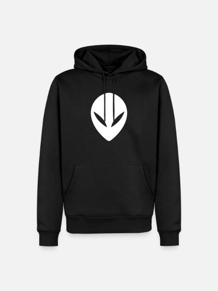 Ufo alien head - Men’s Premium Organic Hoodie - black