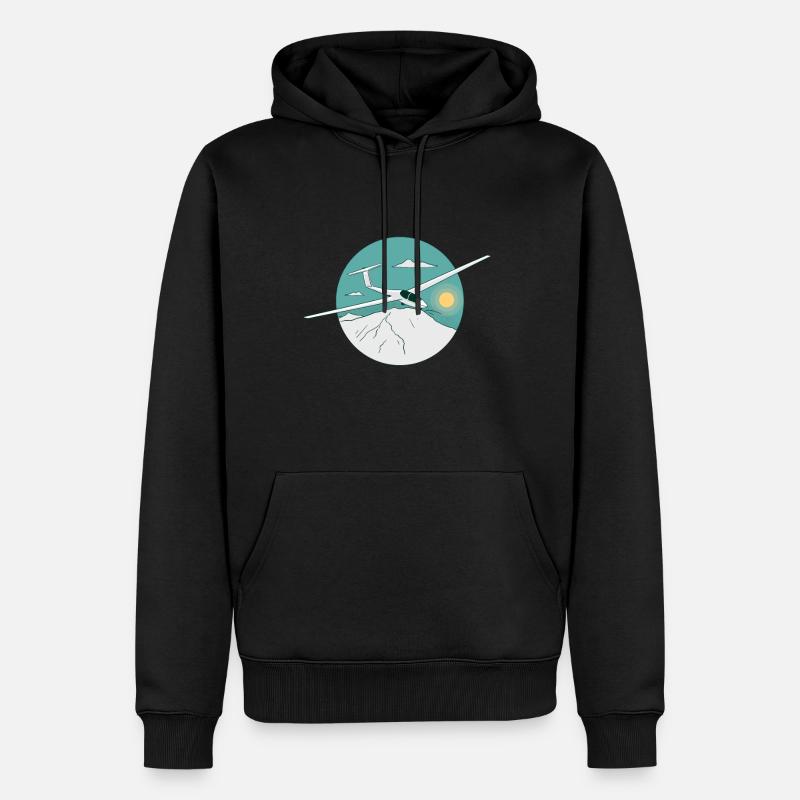 Planeurs Planeurs Planeurs - Sweat à capuche Premium bio Homme - noir