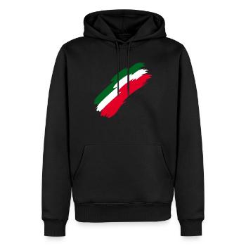 Couleurs du drapeau de l'Italie - Sweat à capuche Premium bio Homme - noir - Devant - Nico (187cm)