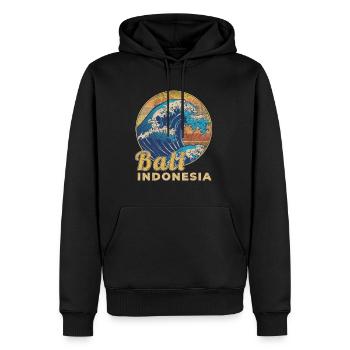 Indonesien Bali Urlaub Reise Geschenk - Männer Premium Bio Hoodie - Schwarz - Vorne - Nico (187cm)