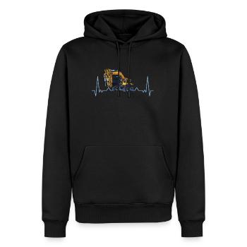 Bagger Bagger Bagger Conducteur de dragage - Sweat à capuche Premium bio Homme - noir - Devant - Nico (187cm)
