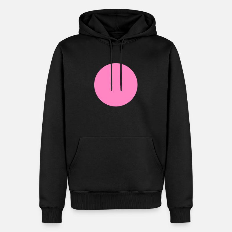Cercle Symbole Rose - Sweat à capuche Premium bio Homme - noir