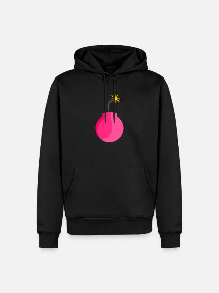 Bomb icon pink - Men’s Premium Organic Hoodie - black
