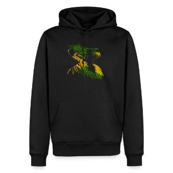 Reggae Lion Rastafari Music Freedom Zion Jamaica - Männer Premium Bio Hoodie - Schwarz - Vorne - Nico (187cm)
