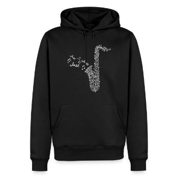 Jazz Saxophon - Männer Premium Bio Hoodie - Schwarz - Vorne - Nico (187cm)