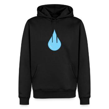 Icône de gouttes de pluie gouttes de pluie - Sweat à capuche Premium bio Homme - noir - Devant - Nico (187cm)