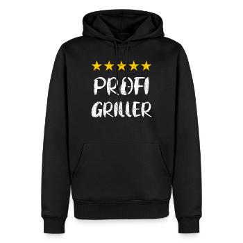 Grillen - Grillmeister - Grillkönig - Grill - Männer Premium Bio Hoodie - Schwarz - Vorne - Nico (187cm)