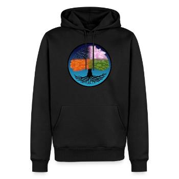 Tree of Life Seasons - Tree of Life Season - Men’s Premium Organic Hoodie - black - Front - Nico (187cm)
