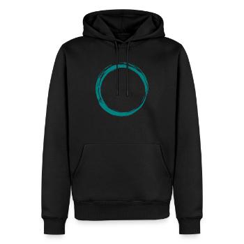 Kreis Symbol Design Bürste Anpassbar - Männer Premium Bio Hoodie - Schwarz - Vorne - Nico (187cm)