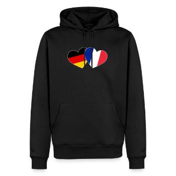 Voyage de vacances au cœur de la France et de l'Allemagne à Paris - Sweat à capuche Premium bio Homme - noir - Devant - Nico (187cm)
